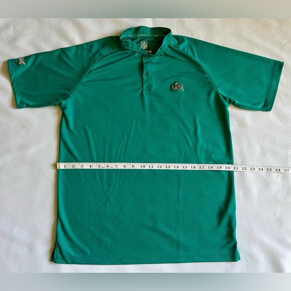 NFL Super Bowl LIV Miami Polo Shirt Men’s Medium Teal Dri-FIT On-Field 100 Logo - Picture 4 of 7